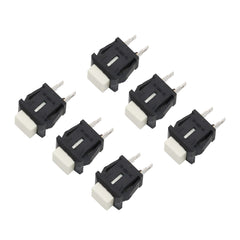 6 件装 DS-430 开关复位开关瞬时按钮方形电源开关开-关 2 针 1A/250VAC 3A/125VAC