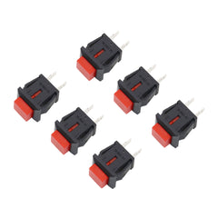 6 件装 DS-430 开关复位开关瞬时按钮方形电源开关开-关 2 针 1A/250VAC 3A/125VAC