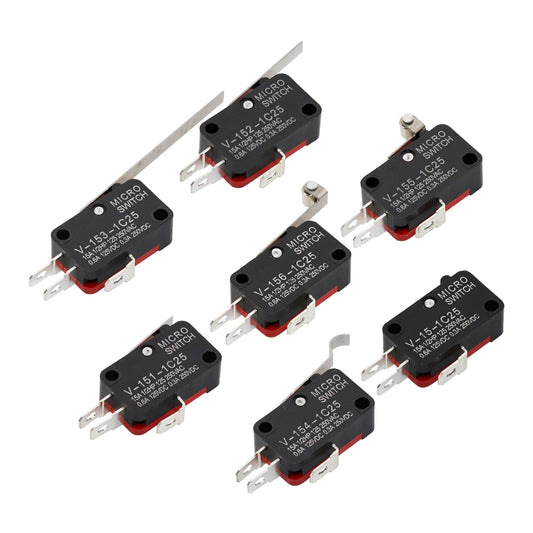 5Pcs Long Lever Switch V-151-1C25 V-152-1C25 V-153-1C25 V-154-1C25 V-155-1C25 V-156-1C25 V-15-1C25 Momentary Micro Limit Switch 16A