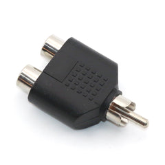 5 件装 RCA Y 型分配器 AV 音频视频插头 1 公对 2 母适配器套件 AV 插孔 RCA 插头至双电缆转换器
