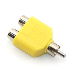 5 件装 RCA Y 型分配器 AV 音频视频插头 1 公对 2 母适配器套件 AV 插孔 RCA 插头至双电缆转换器