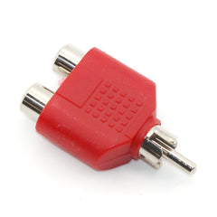 5 件装 RCA Y 型分配器 AV 音频视频插头 1 公对 2 母适配器套件 AV 插孔 RCA 插头至双电缆转换器