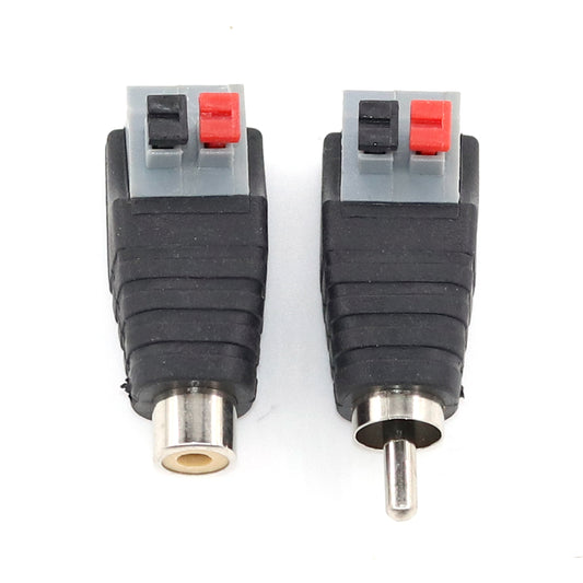 10 件 RCA 莲花头推入式 A/V 线至音频公头音频扬声器 RCA 连接器 RCA 公头插头母头插孔