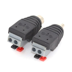 10 件 RCA 莲花头推入式 A/V 线至音频公头音频扬声器 RCA 连接器 RCA 公头插头母头插孔