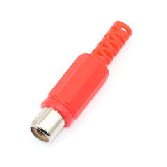 10 件装焊接 RCA 插孔音频视频连接器塑料手柄公头黑色+红色工业工具