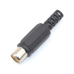 10 件装焊接 RCA 插孔音频视频连接器塑料手柄公头黑色+红色工业工具