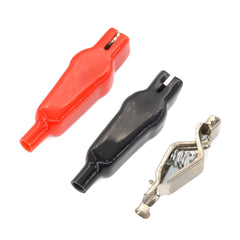 2 件装 20A 鳄鱼夹 双端护套电气 DIY 测试导线 鳄鱼电气跳线 踏板夹