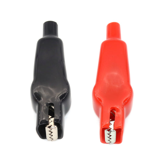 2 件装 20A 鳄鱼夹 双端护套电气 DIY 测试导线 鳄鱼电气跳线 踏板夹