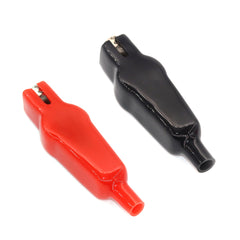 2 件装 20A 鳄鱼夹 双端护套电气 DIY 测试导线 鳄鱼电气跳线 踏板夹