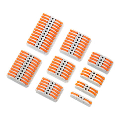 1Pcs 1-12pins Quick Multi-circuit Splicing Butt Wire Connector Mini Fast Terminal Home Spring Splicing Push Junction Box 222 223