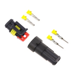 5 套防水电线连接器 1/2/3/4/5/6 针 AMP 超级密封汽车氙气灯公母插头