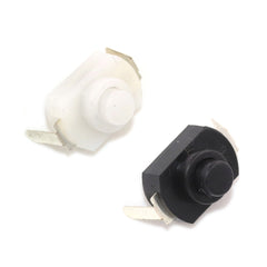 10 个 1288BM DC 1A/30V 手电筒直角开关黑色/白色迷你按钮开关适用于手电筒自锁开关