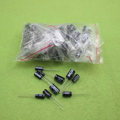 120 件/批 12 种值 0.22uF 1uF 2.2uF 4.7uF 10uF 47uF 100uF 220uF 470uF 铝电解电容器组合套件