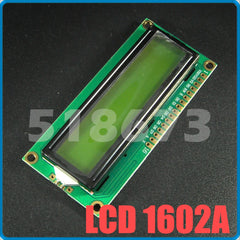 Yellow-Green LCD Module 1602 LCD1602A LCD Screen LCD1602A LCD-1602-5V 5V Black Font With Backlight