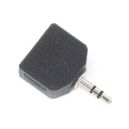 5 件装耳机音频 3.5 毫米公头转 2 母头 Y 型分线器线缆线双轨适配器插头双母头耳机