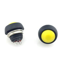5 个装 12 毫米按钮开关 开-关 红色 绿色 蓝色 黄色 白色 黑色 橙色 瞬时防水 PBS-33B