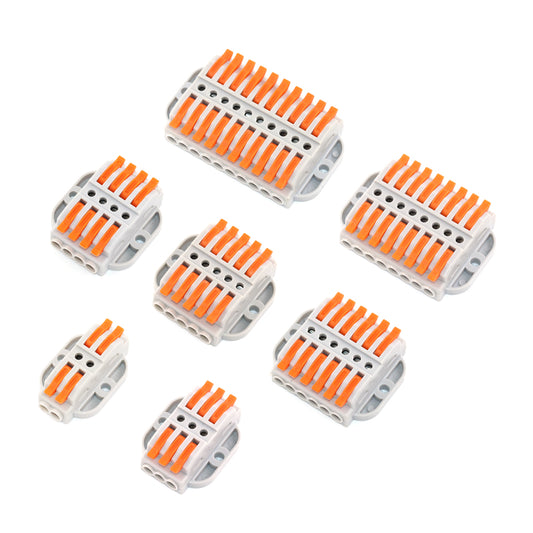 1Pcs Wire Connectors 2-10 Pins Docking Cable Conectors Fast Universal Compact Conductor Push-in Terminal Block LED