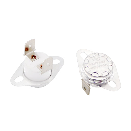 5Pcs KSD302 250V 16A 40~300 Degree Centigrade Ceramic Temperature Switch Thermostat N/C N/O Normally Closed/Open
