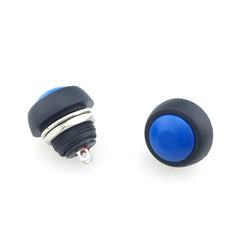 5Pcs 12mm Push Button Switch ON-OFF Red Green Blue Yellow White Black Orange Momentary Waterproof PBS-33B