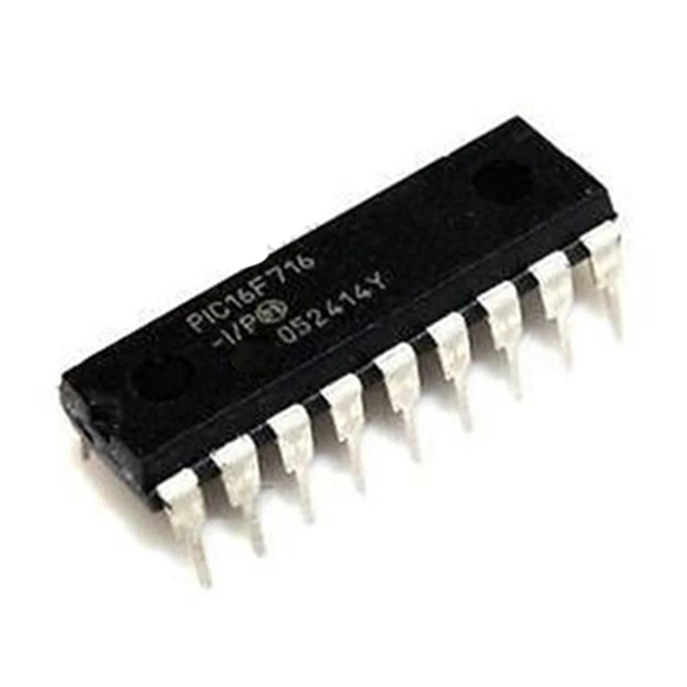 5Pcs PIC16F716-I/P 8-bit Flash-based Microcontroller with A/D Converter and Enhanced Capture/Compare/PWM DIP-18