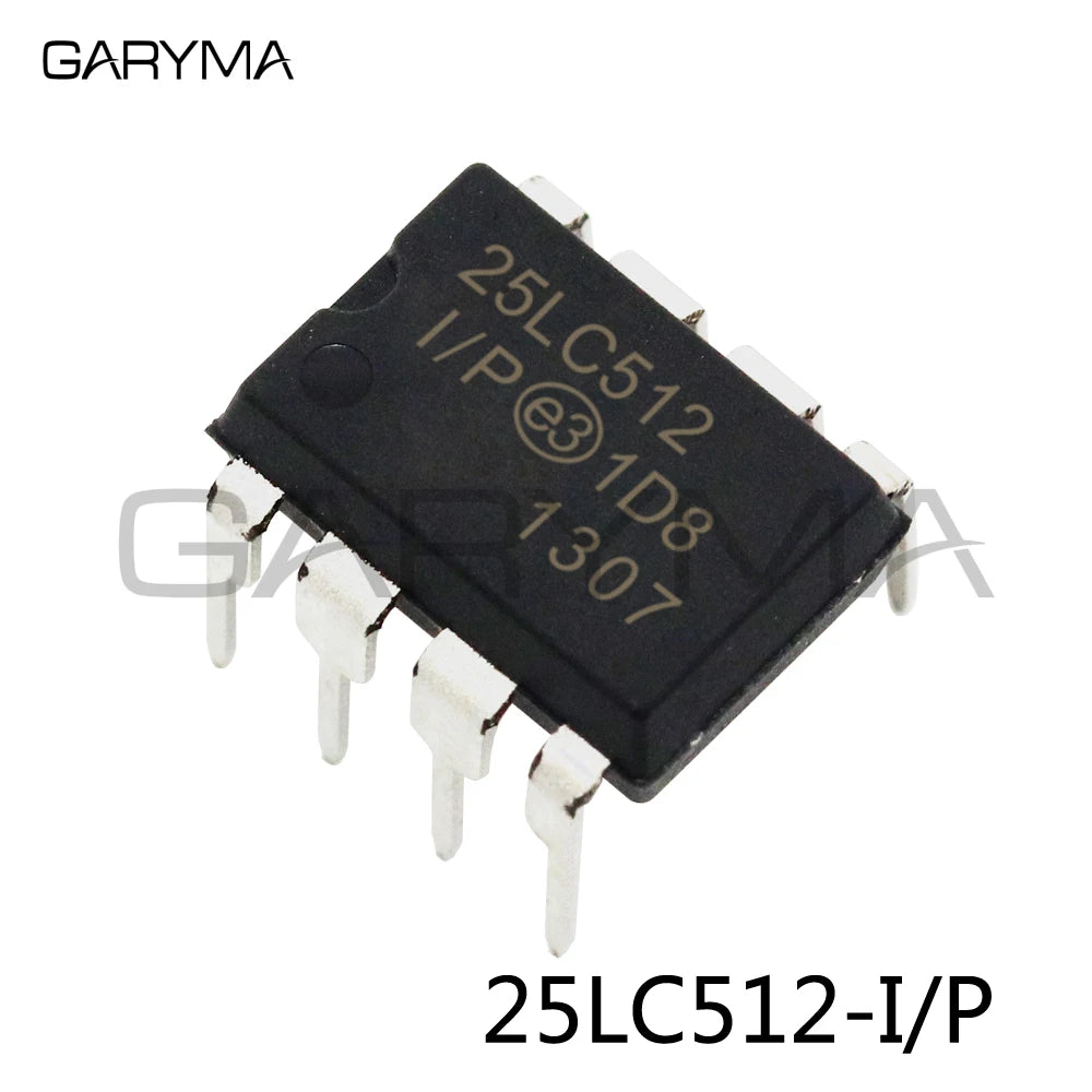 10Pcs 25LC512-I/P SPI Bus Serial EEPROM DIP-8pin