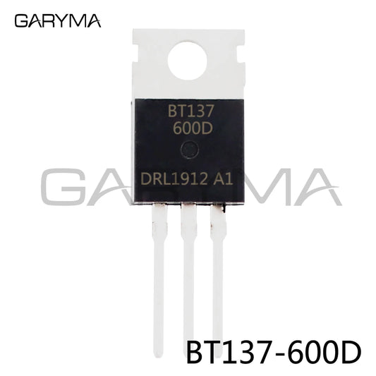 10Pcs BT137-600D BT137 Thyristor TRIAC TO-220AB