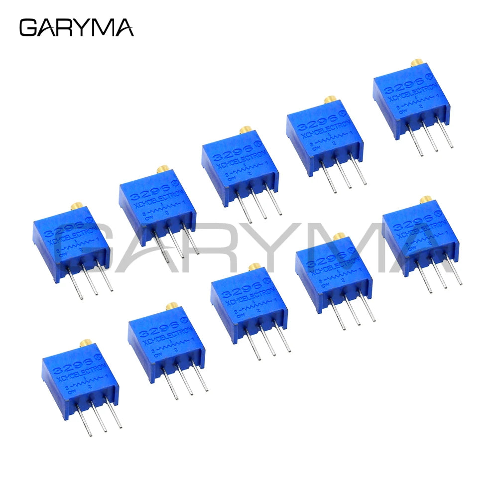 10pcs 3296W Kit High Precision 3296 50 100 200 500 ohm 1K 2K 5K 10K 20K 50K 100K 200K 500K 1M ohm Trimpot Trimmer Potentiometer
