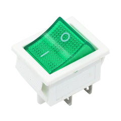 5Pcs KCD4 DPST ON-OFF 4Pin Rocker Boat Switch 25x31mm 16A/20A AC 250V/125V Red Green Blue Yellow LED Illuminated