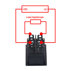 5Pcs KCD4 DPST ON-OFF 4Pin Rocker Boat Switch 25x31mm 16A/20A AC 250V/125V Red Green Blue Yellow LED Illuminated