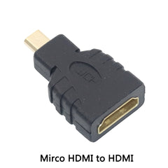 1Pcs Gold Plated HDMI Adapter 90 270 Degree Right Angle Micro Mini HDMI Male To Female Plug for HDTV 1080P Cable Extension