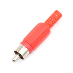 10Pcs Solder RCA Jack Audio Video Connectors Plastic Handle Male Balck+Red Industrial Tools