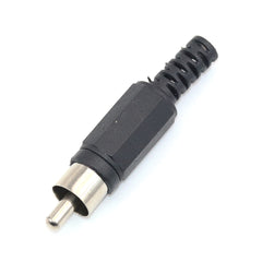 10Pcs Solder RCA Jack Audio Video Connectors Plastic Handle Male Balck+Red Industrial Tools