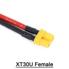 10/20/30cm XT30U Male Female Plug Connector with 18 AWG Silicone Wire for RC Lipo Battery FPV Drone