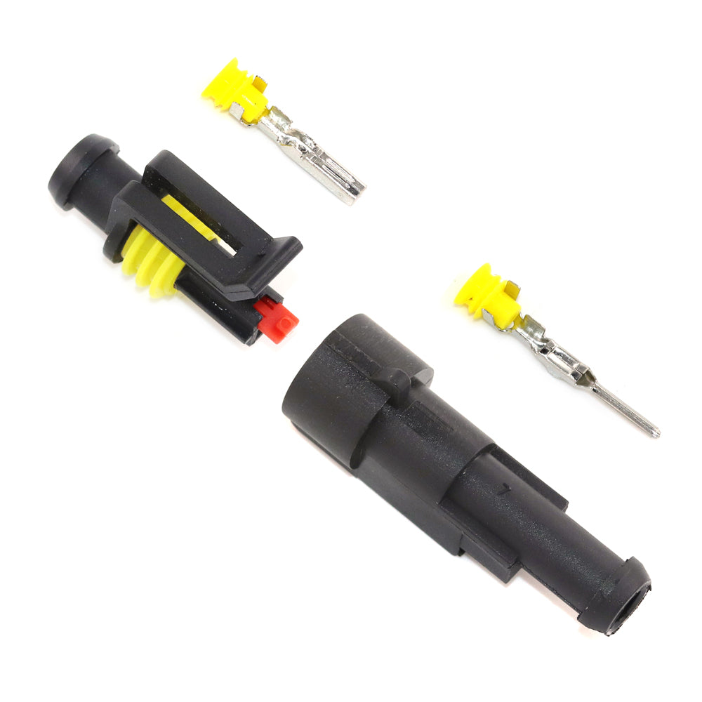 5Sets Waterproof Electrical Wire Connector 1/2/3/4/5/6 Pins Way AMP Super Seal Automotive Xenon Lamp Male and Female Plug