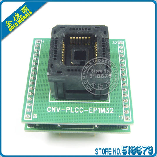 PLCC32 — DIP32 (отскок) Разъем для тестирования микросхем Разъем адаптера