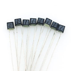 10Pcs Temperature Switches RH 92 95 105 110 115 120 125 130 135 140 145 150 Degree Black Square Fan Motor 2A 250V LED Thermal Fuses